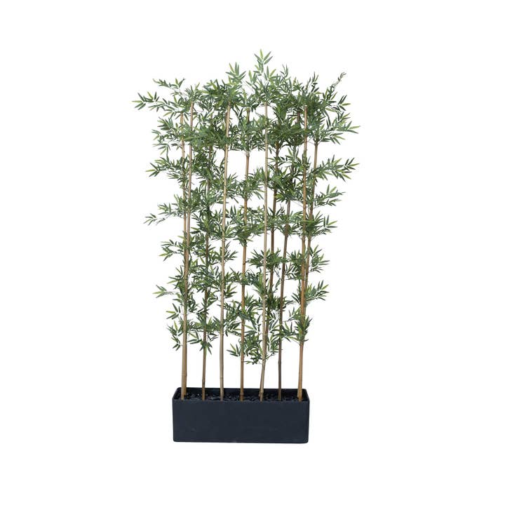 84" Artificial Faux Bamboo Plant with Black Planter for wholesale by Vintage Home