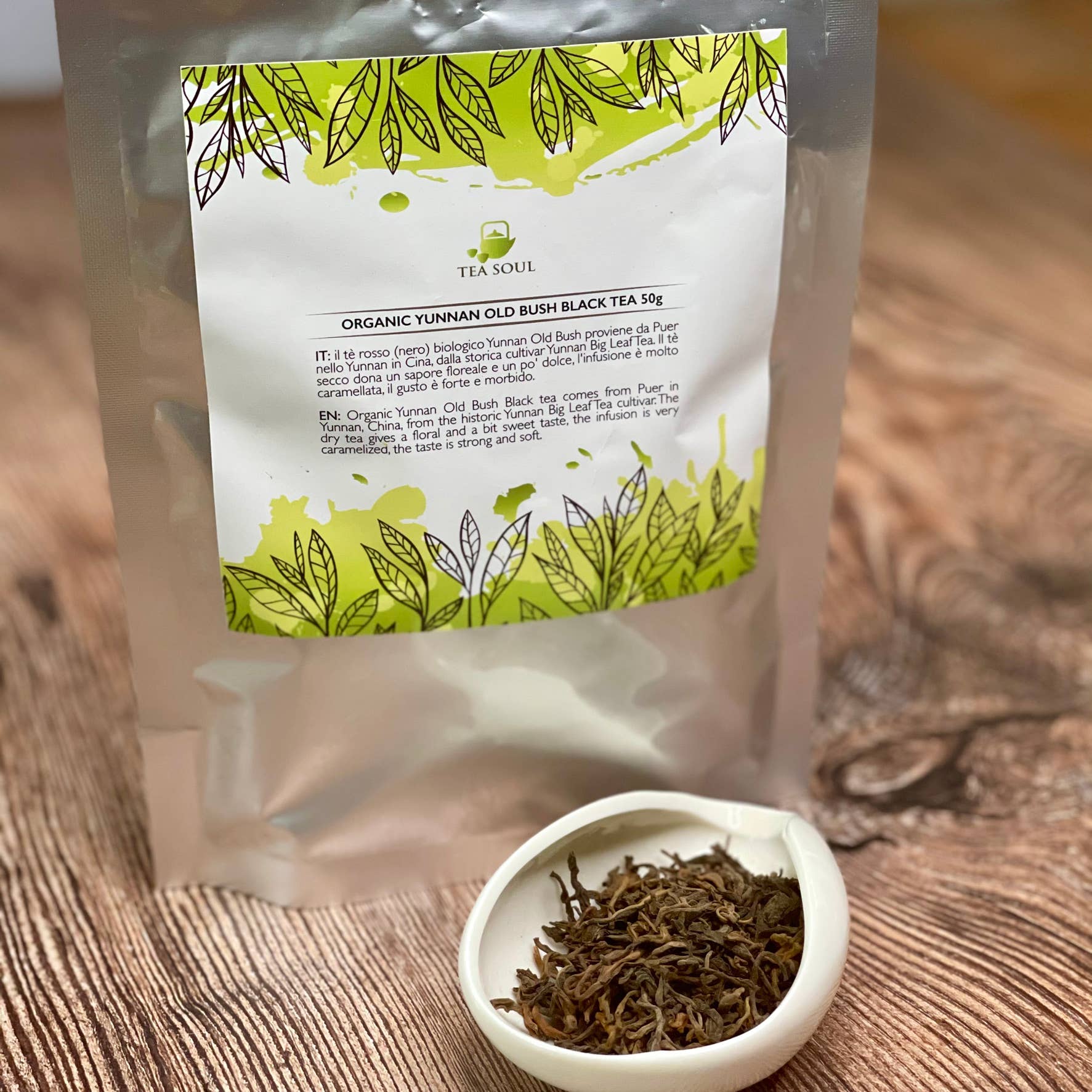 Tea soul – Großhandel Loser Tee – Bio Yunnan Old Bush Roter (Schwarzer) Tee – 25 g0