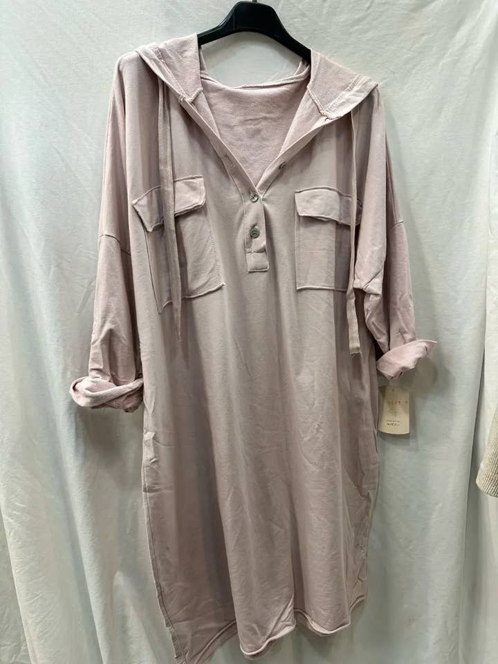 Mimi & Gogo - Vendita all'ingrosso Vestito - Donna - Abito felpa con cappuccio e tasche @8587_RSweatsPoche14