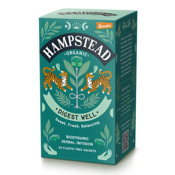 Hampstead Organic Digest Well Tea Bags - (Single - 1x20g) for wholesale by Hampstead Tea