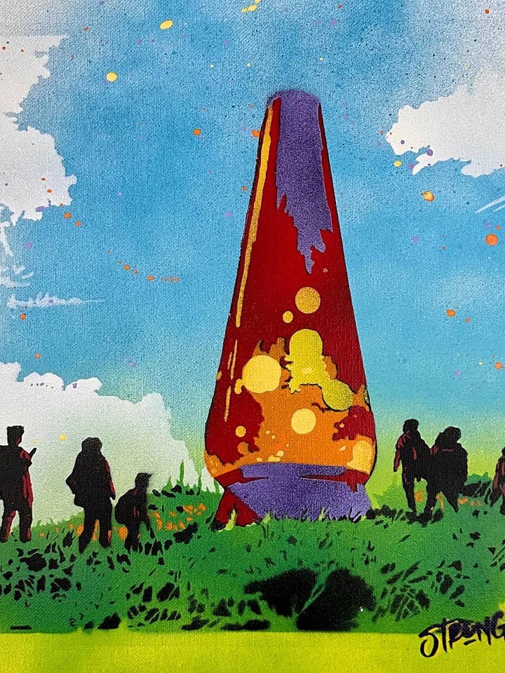 Home Decor, Wall Art, Gifts for Him - "Lava Lamp Island" for wholesale by Art For Dudes