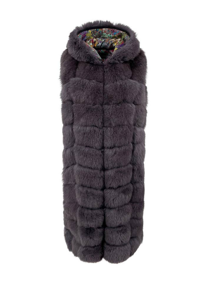 Limited Edition Luxury Fox Fur Coat by Moena Moxham #1 for wholesale by Moena Moxham Inc