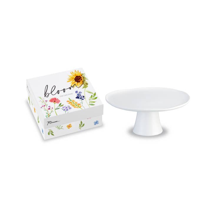 Rosanna – wholesale Dekorativ tallrik/fat/skål – Bloom Piedestal Stor Vit