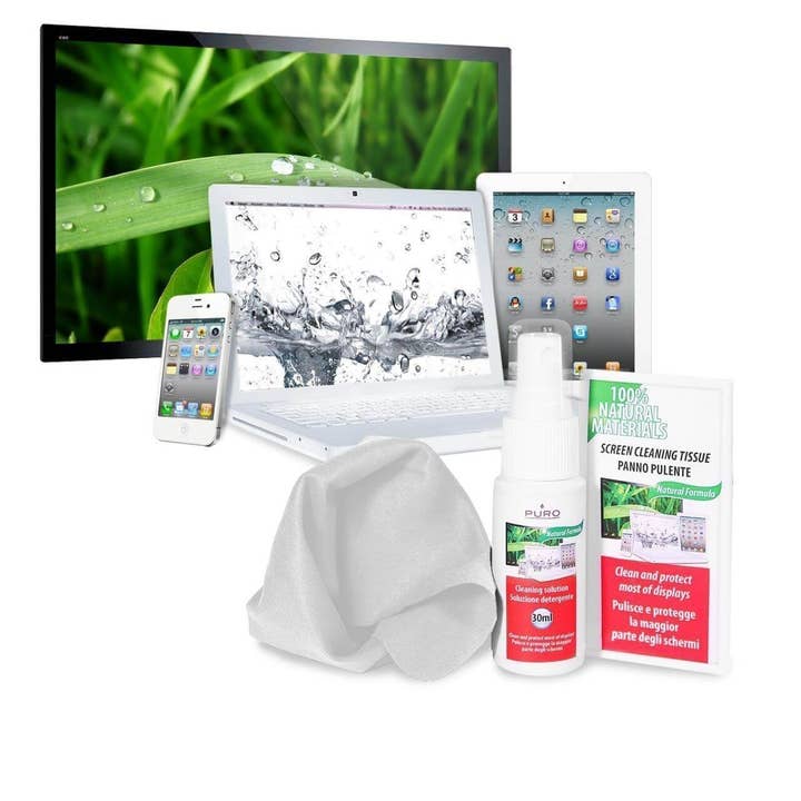 PURO - Wholesale Device Screen Protector - Screen Cleaning Kit With Spray, Microfiber Cloth And Salvi1