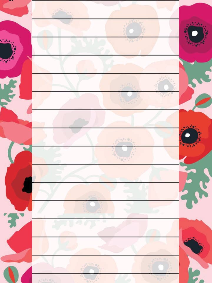 Jotter - Ponlo en la lista (Amapolas) para venta al por mayor de Allgifts Australia