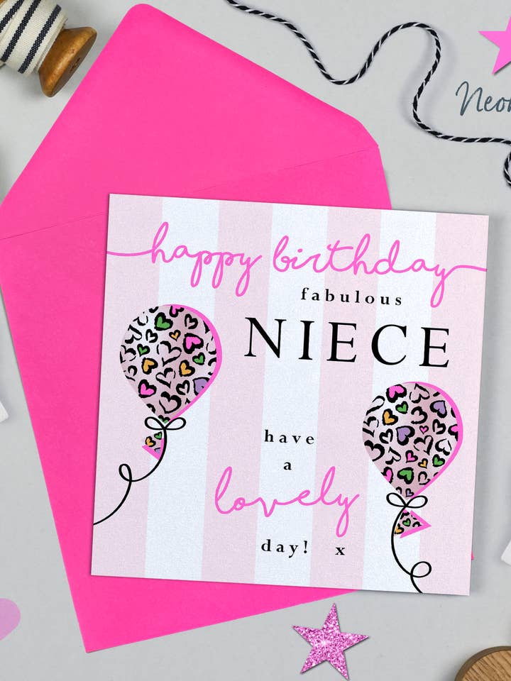 Leopard Love Balloon Niece for wholesale by Michelle Fiedler Design