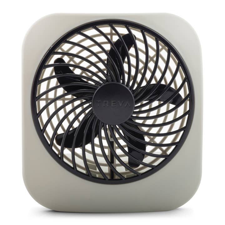 Treva 5 Inch Battery Operated Desk Fan Grey for wholesale by Treva