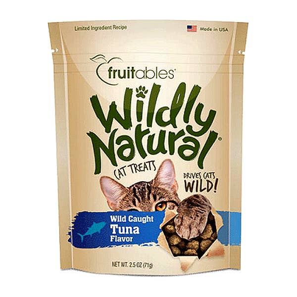 FRUITABLES Wildly Natural Cat Treats - Tuna 2.5oz for wholesale by King Wholesale Pet Goods