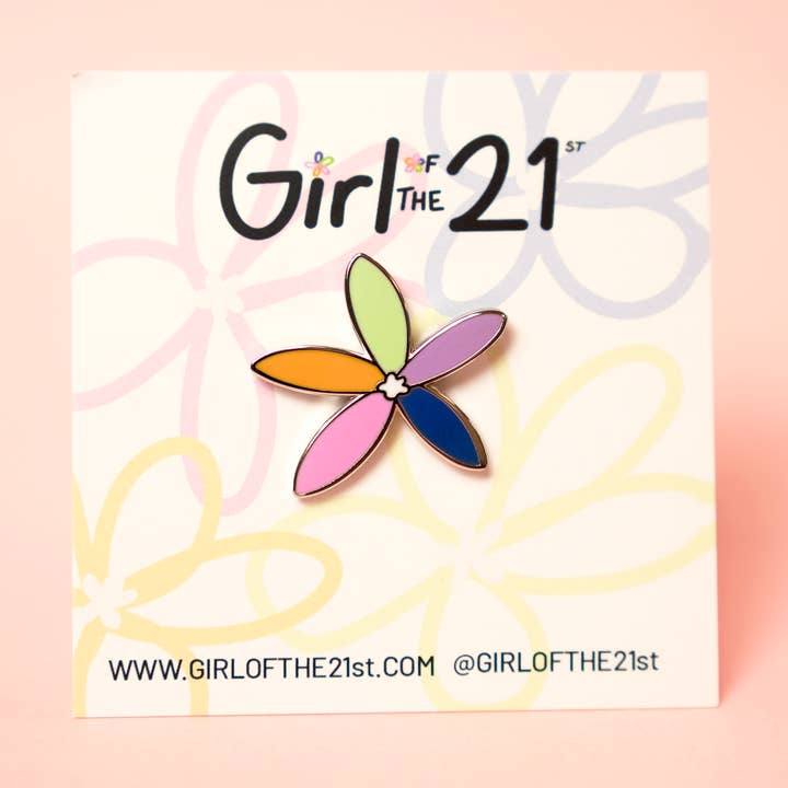 FLWR PWR ENAMEL PIN for wholesale by Girl of the 21st