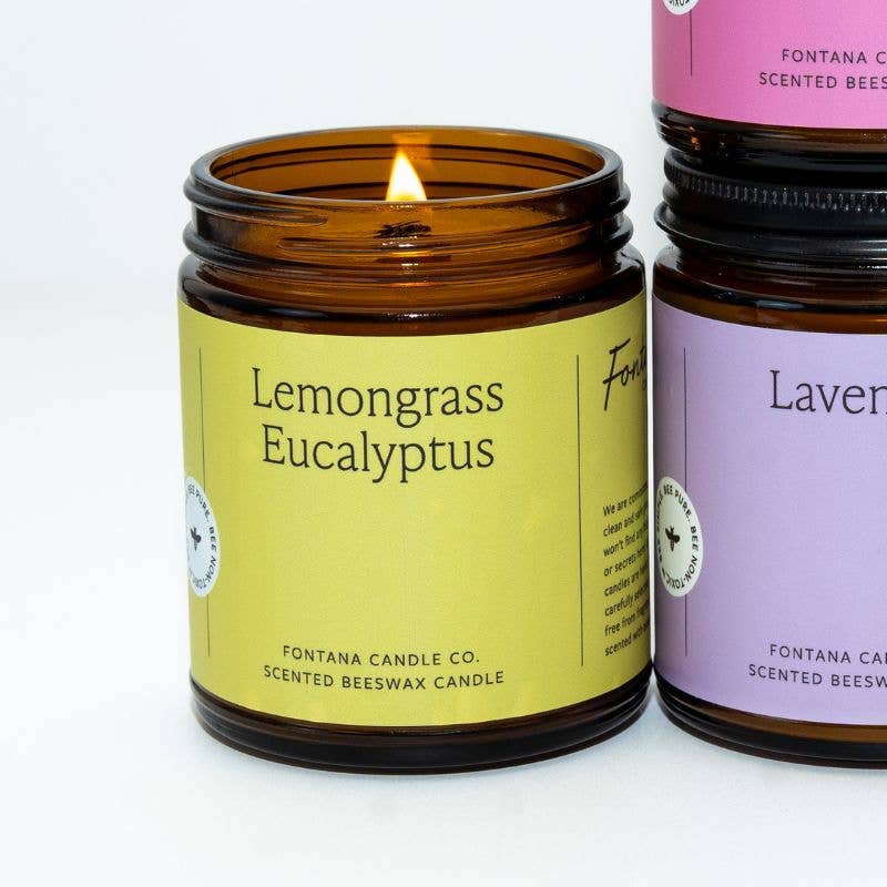 Fontana Candle Co. - Wholesale Jar/Filled Candle - Lemongrass Eucalyptus Beeswax & Essential Oil Jar Candle5