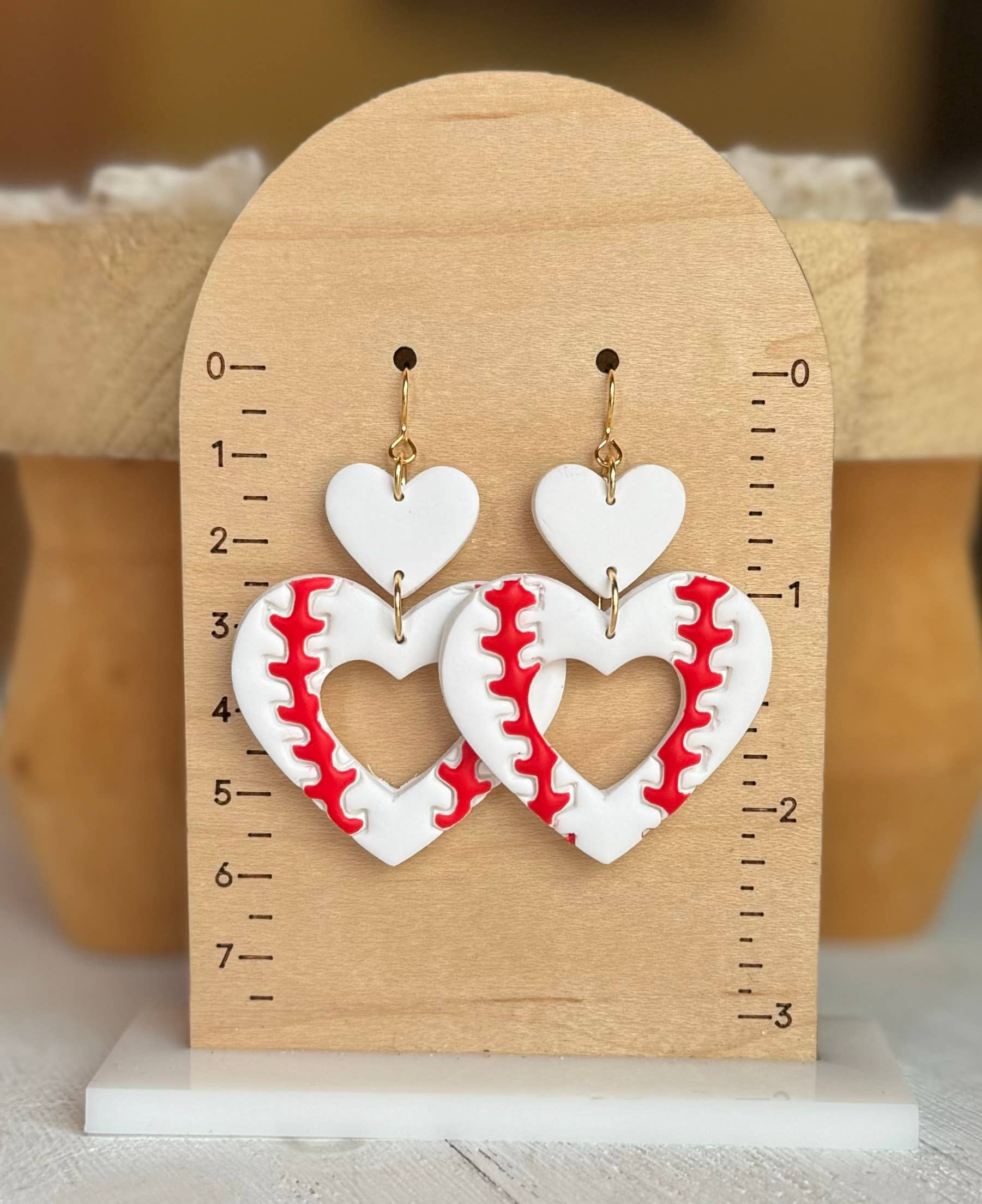 Clayhouse Colours - Vente Boucles d'oreilles pendantes - Boucles d'oreilles baseball7