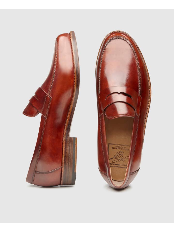 Heinrich Dinkelacker – Engroshandel Loafer – Mænd – Wien Plain TC, Tøffel, Rammesyet, Kalvelæder, Brun4