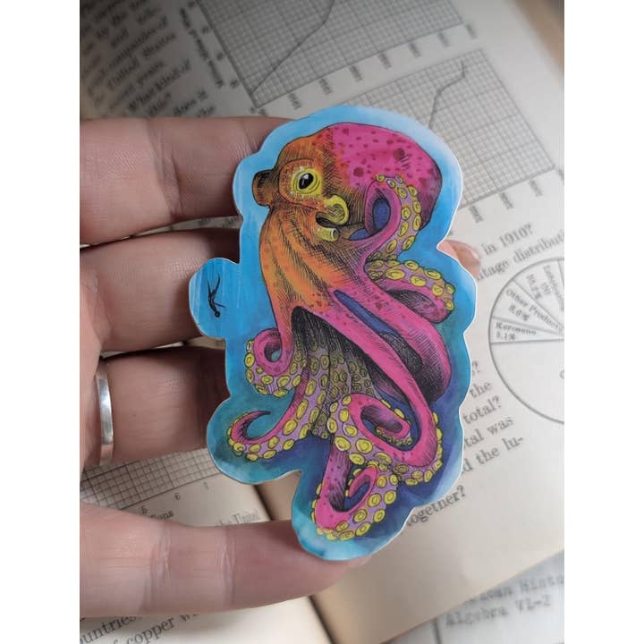 Ink & Wildflower - Wholesale Sticker - Fantasy Kraken Sticker1