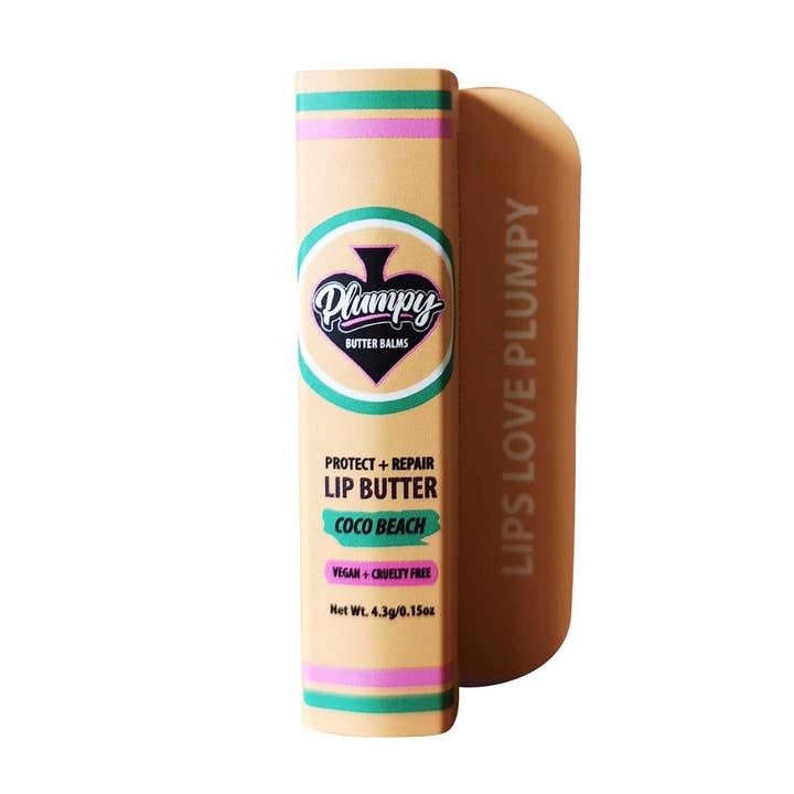 Coco Beach Lip Butter Stick for wholesale by Plumpy Balms