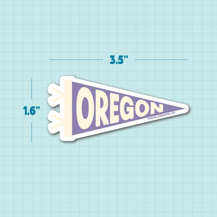 traveldashery - Wholesale Sticker - oregon pennant sticker1