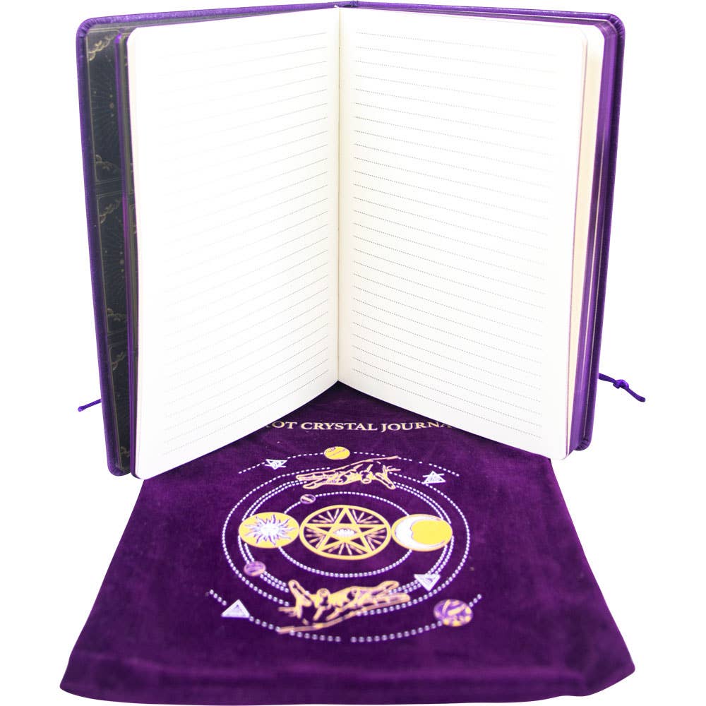 Kheops International – Großhandel Tagebuch – Tagebuch aus veganem Leder mit Kristalltasche — Tarot (jeweils)1