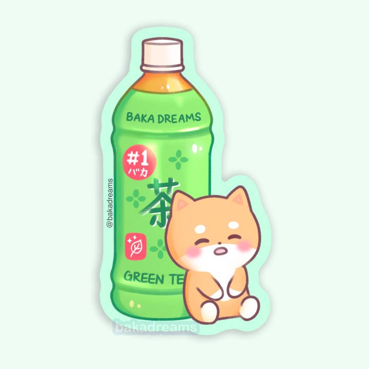 Ito En Green Tea Shiba Vinylaufkleber für den Großhandel von BakaDreams