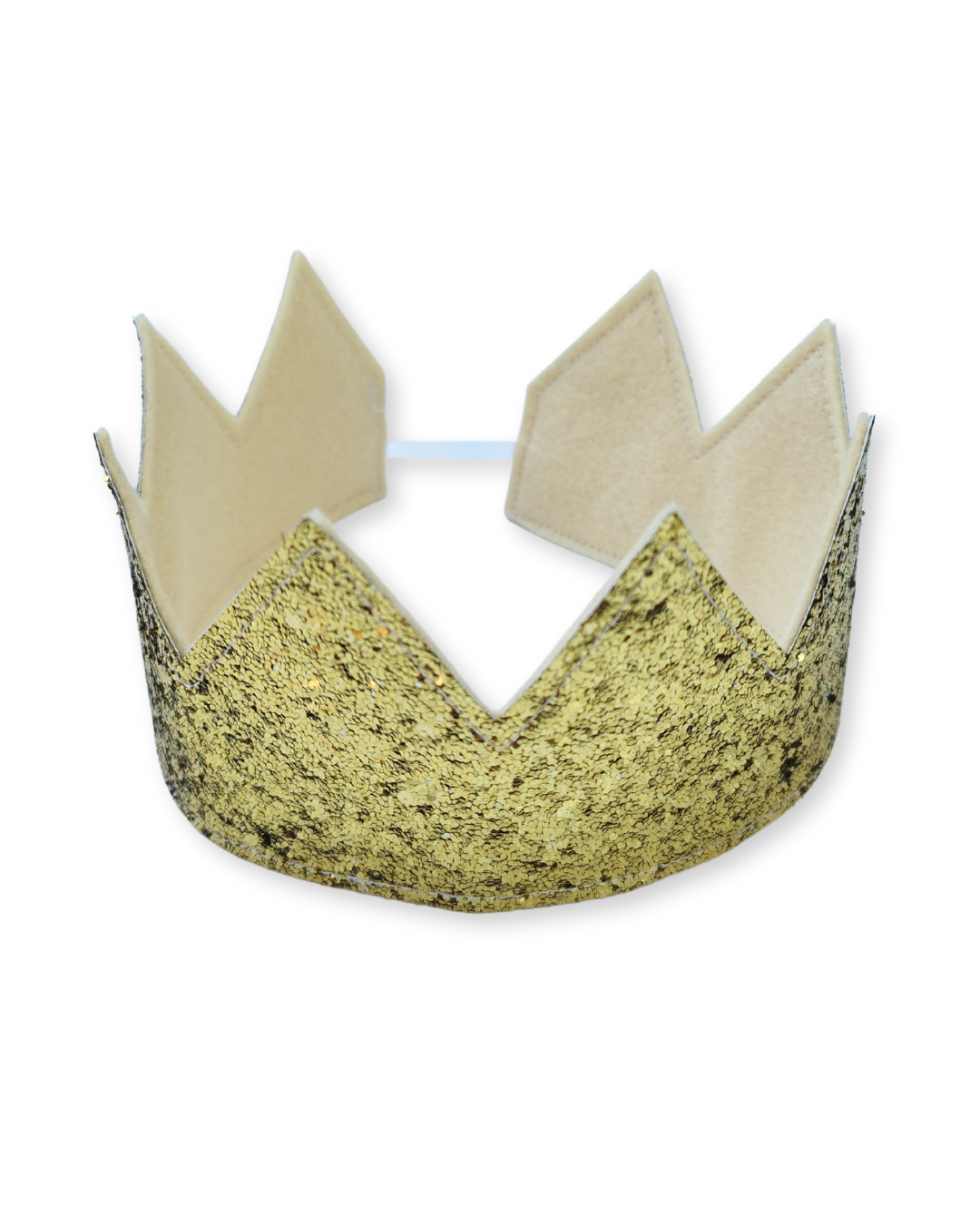 A is for Alice Costumes – wholesale Party hat/crown – Gold Glitter Crown  - Kids Dress Up Accessory2
