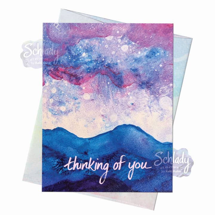 Thinking of You, Comfort & Peace - Mountain Sympathy Card for wholesale by Schlady