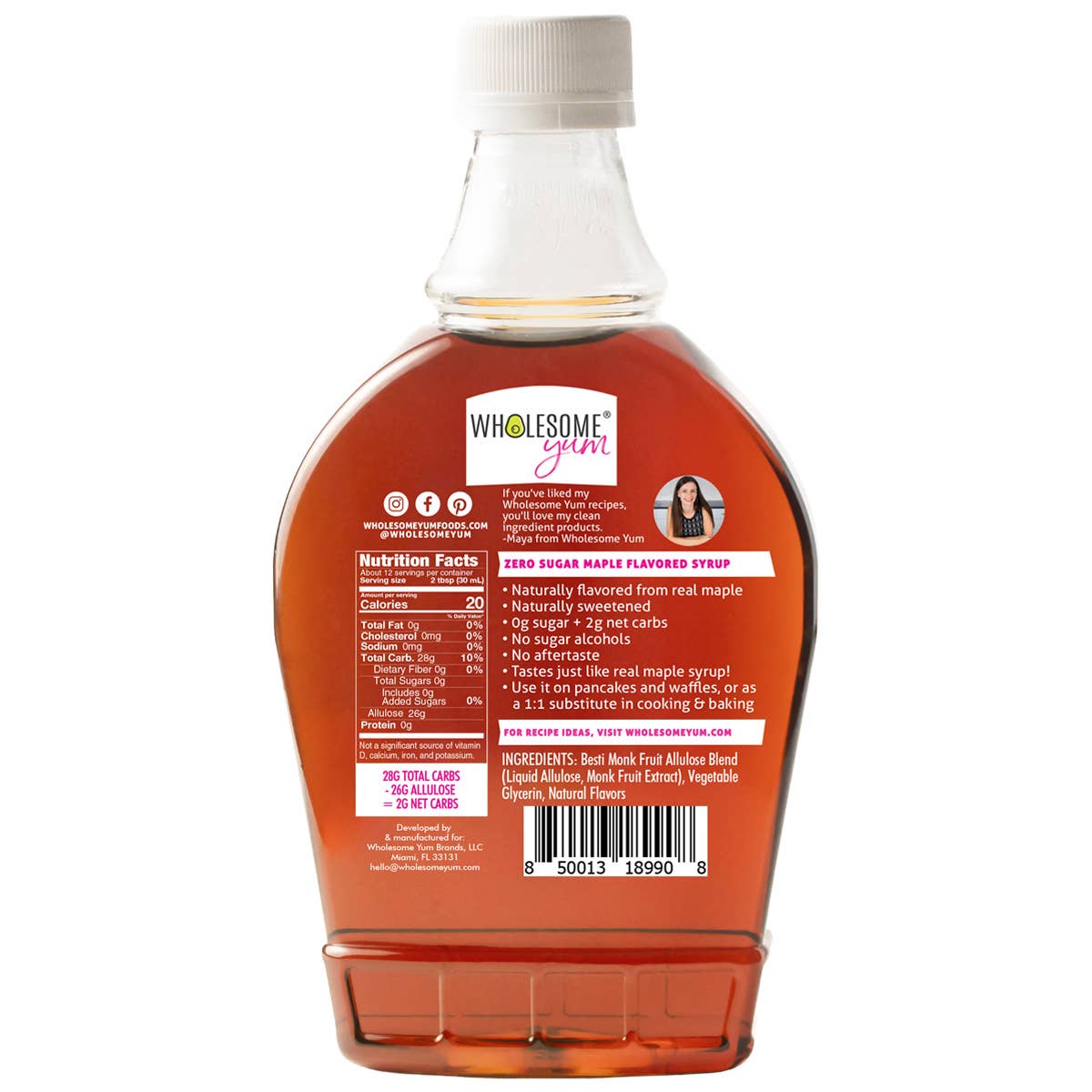 Wholesome Yum - Vendita all'ingrosso Sciroppi d'acero - Sciroppo d'Acero Senza Zucchero Wholesome Yum (2 Opzioni di Bottiglia)4