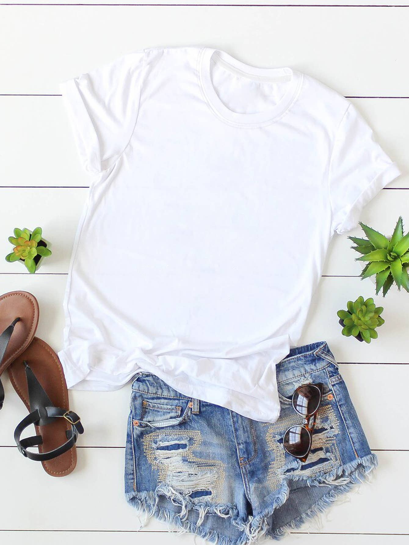 Lily Clothing - Wholesale T-Shirt - Women's - LOOSE SOLID COLOR SHORT SLEEVED T SHIRT_CWTTS074723