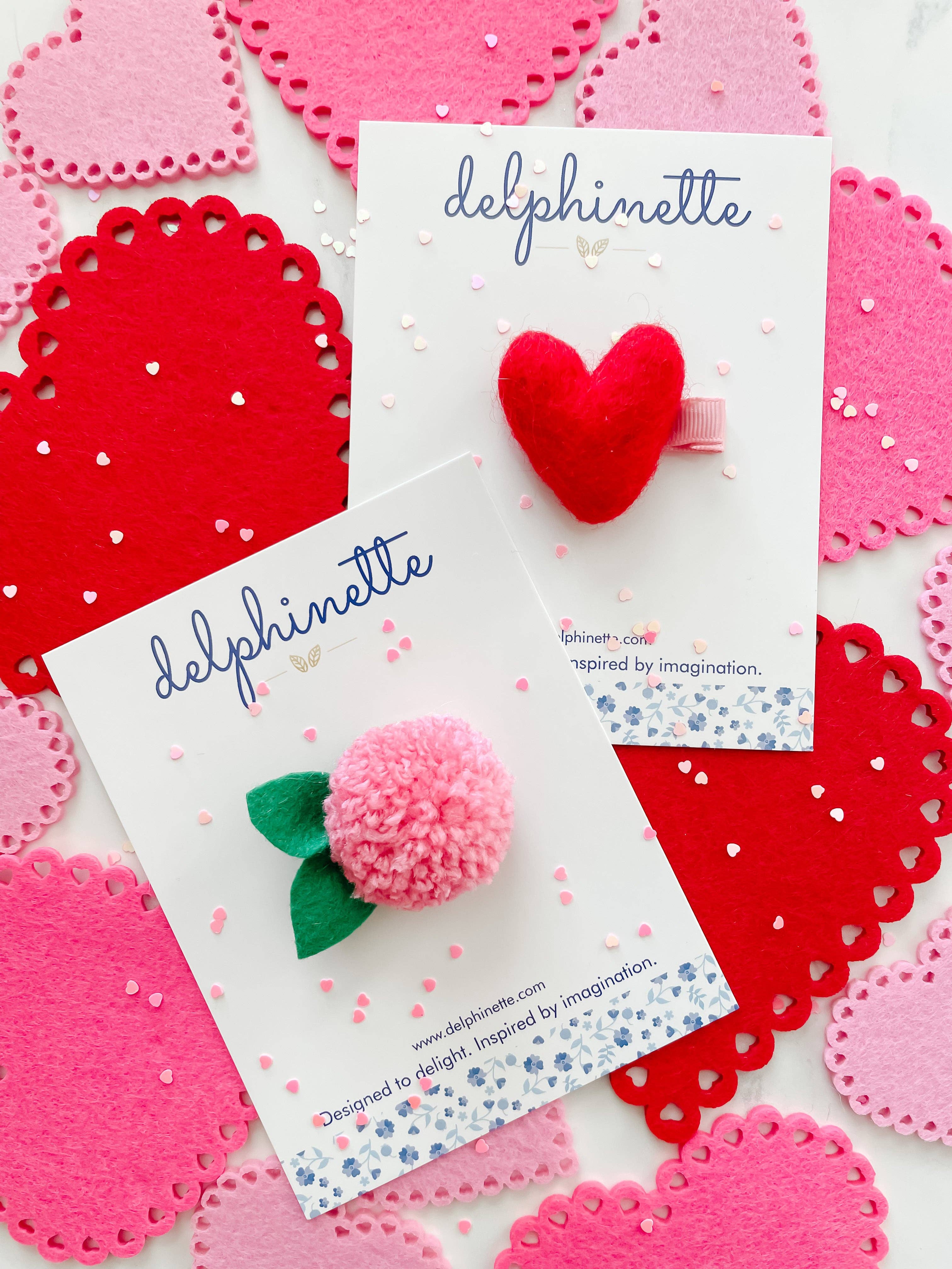 delphinette - Wholesale Hair Clip - Kids - Red Heart Hair Clip3
