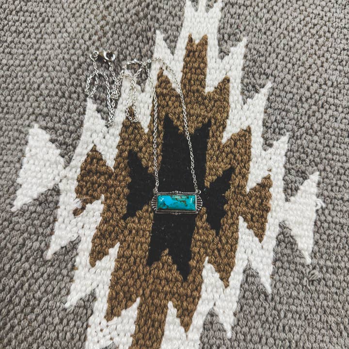 Cactus Babes - Vendita all'ingrosso Collana con ciondolo/pendaglio - Barra di Turchese Kingman RTS