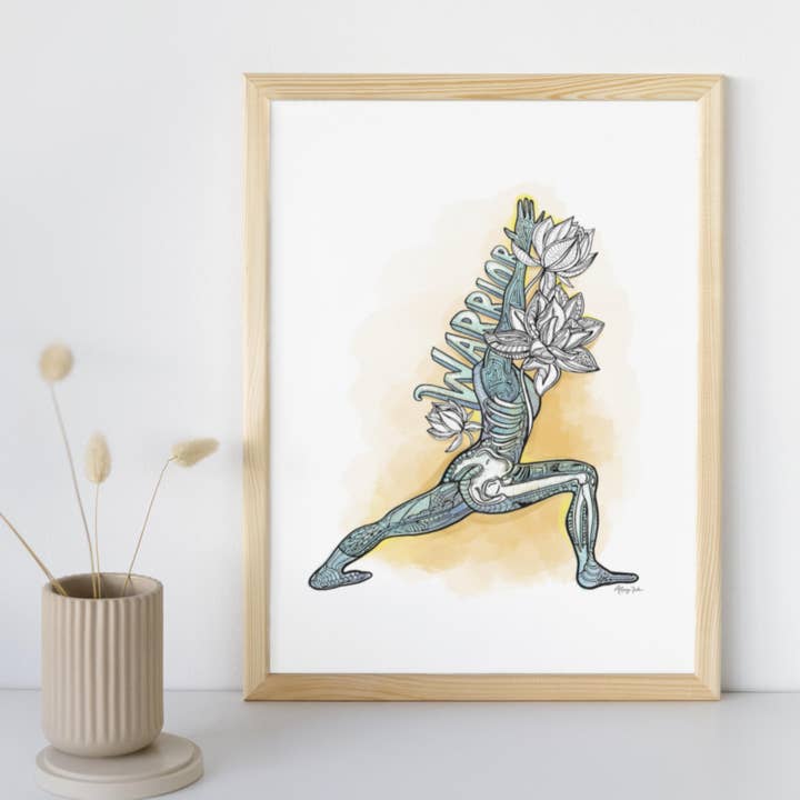 Série Yoga - Guerreiro One - 8x10 ou 11x14 por atacado de Artery Ink