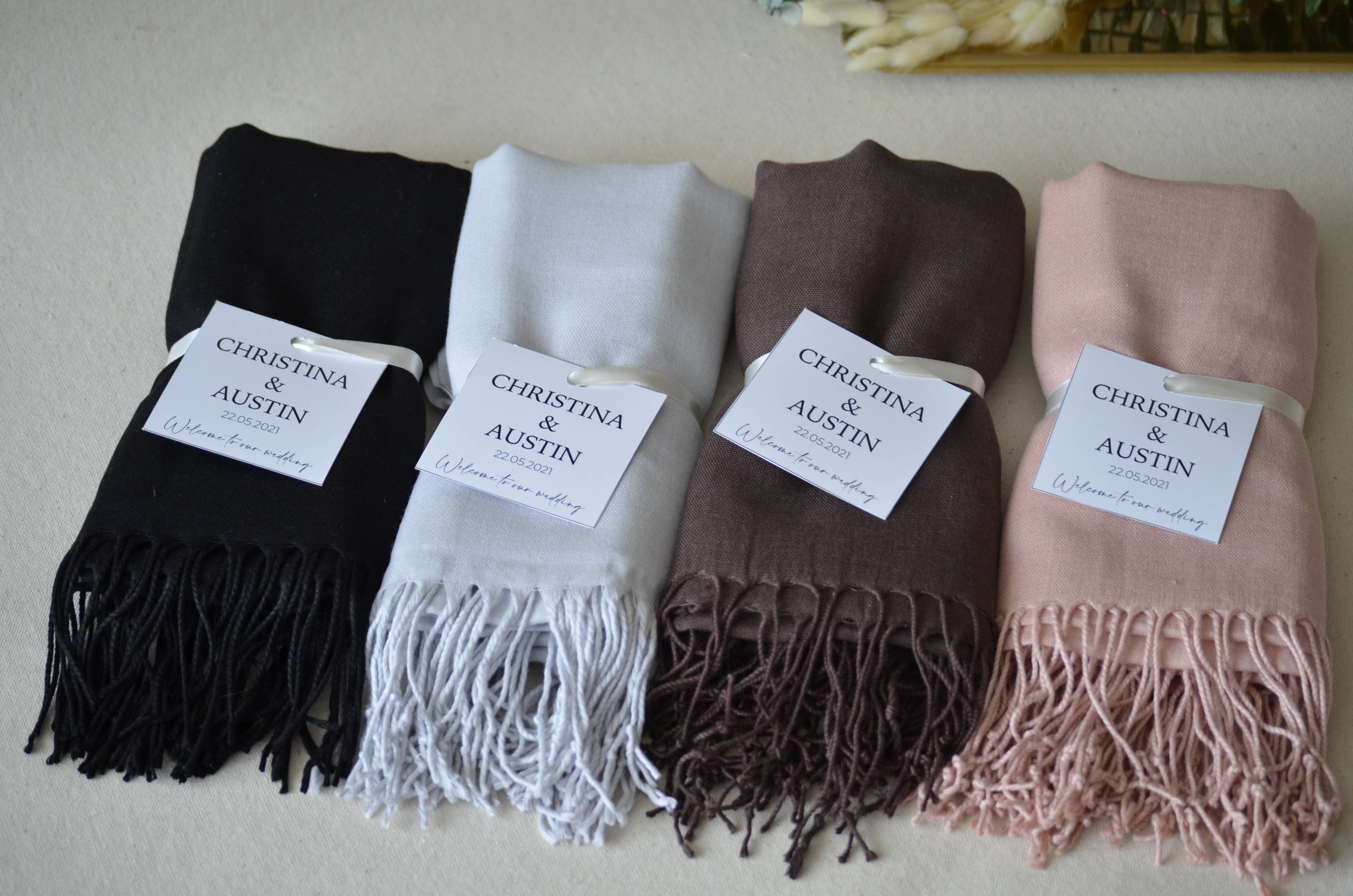 Uniq Favors - Vente Écharpe – femme - Pashmina Shawl Wedding, Faveur de douche nuptiale, foulards en vrac5