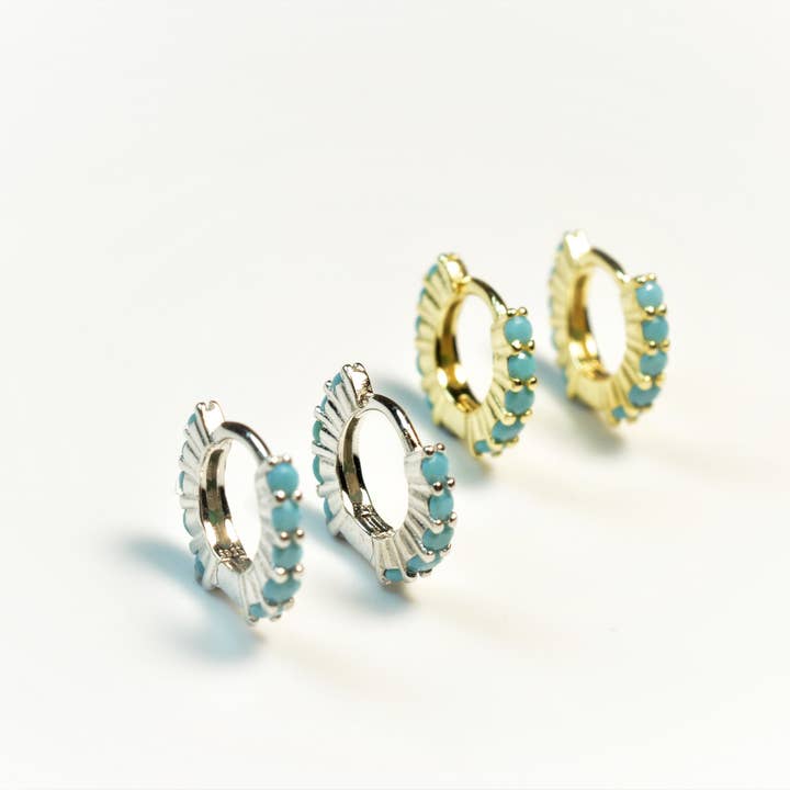 Diat – wholesale Hoop earrings – turquoise hoop earrings - cartilage hoops