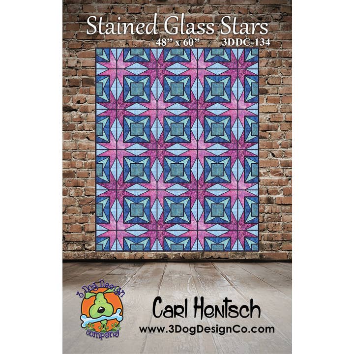 3 Dog Design Company - Wholesale Craft Sewing Kit - Stained Glass Stars