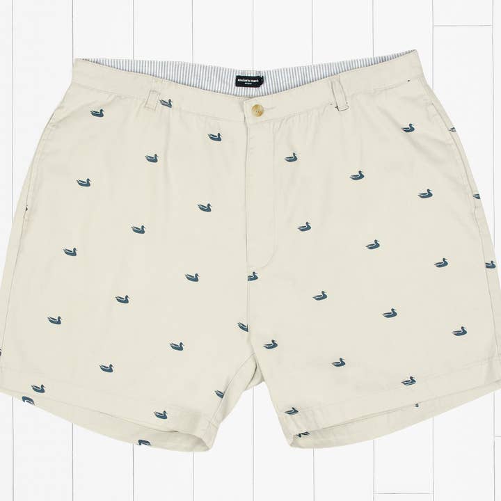 Regatta Short with Printed Ducks - 6in. Flat for wholesale by Southern Marsh