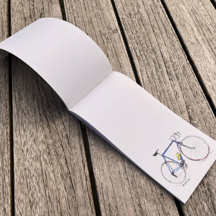 Annelis Art - Wholesale Notepad - Notepad | Vintage Racing Bike | 99 x 210 mm | white1