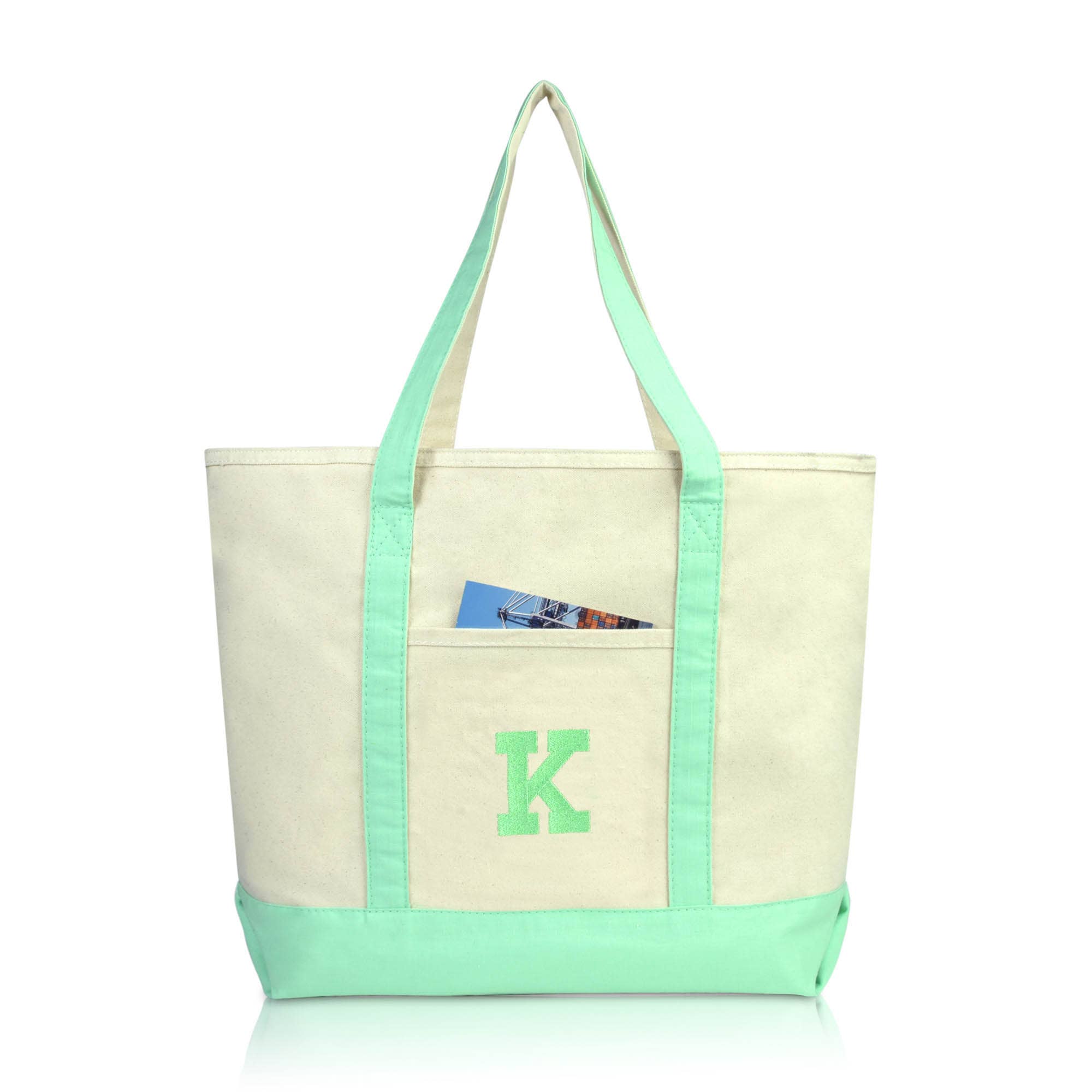 Dalix – wholesale Bärkasse - Dam – DALIX Initial Shoppingväska Personlig Blixtlås Top Letter - K21