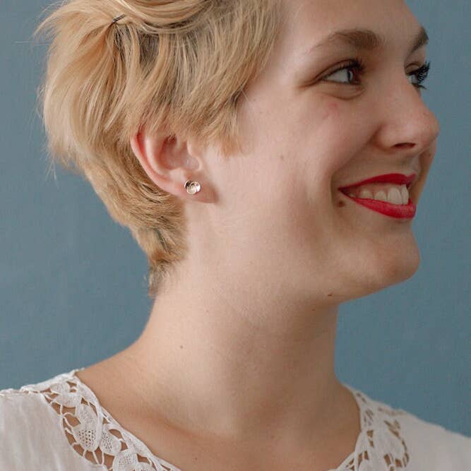 My Sen - Wholesale Stud/Post Earrings - LOTUS nails large petal2