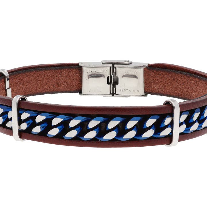 Pulsera piel y acero 25 para venta al por mayor de Liska