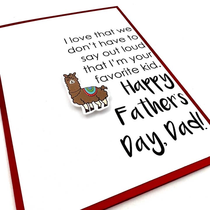 Father's Day I'm the Favorite for wholesale by Muddy Mouth Cards