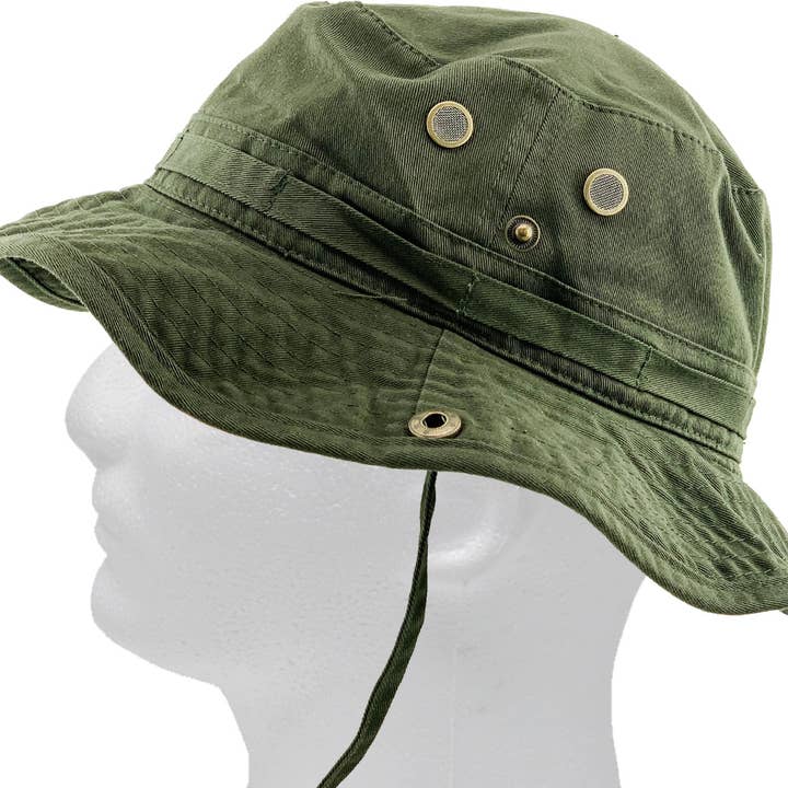 KBETHOS - Wholesale Bucket hat – Unisex - Solid Boonie Hat With String (Fitted)47