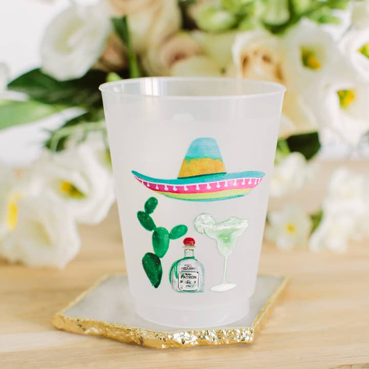 Sip Hip Hooray - Wholesale Disposable Cup - Fiesta Margarita Frosted Cups- Fiesta1