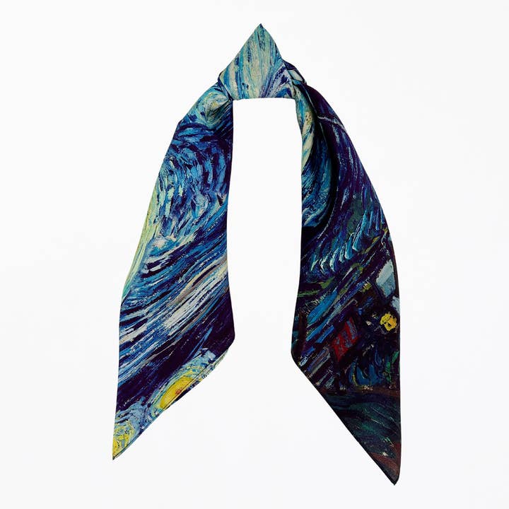 thessoies - Wholesale Scarf – Women's - Thessoies - Starry Night Silk Scarf3