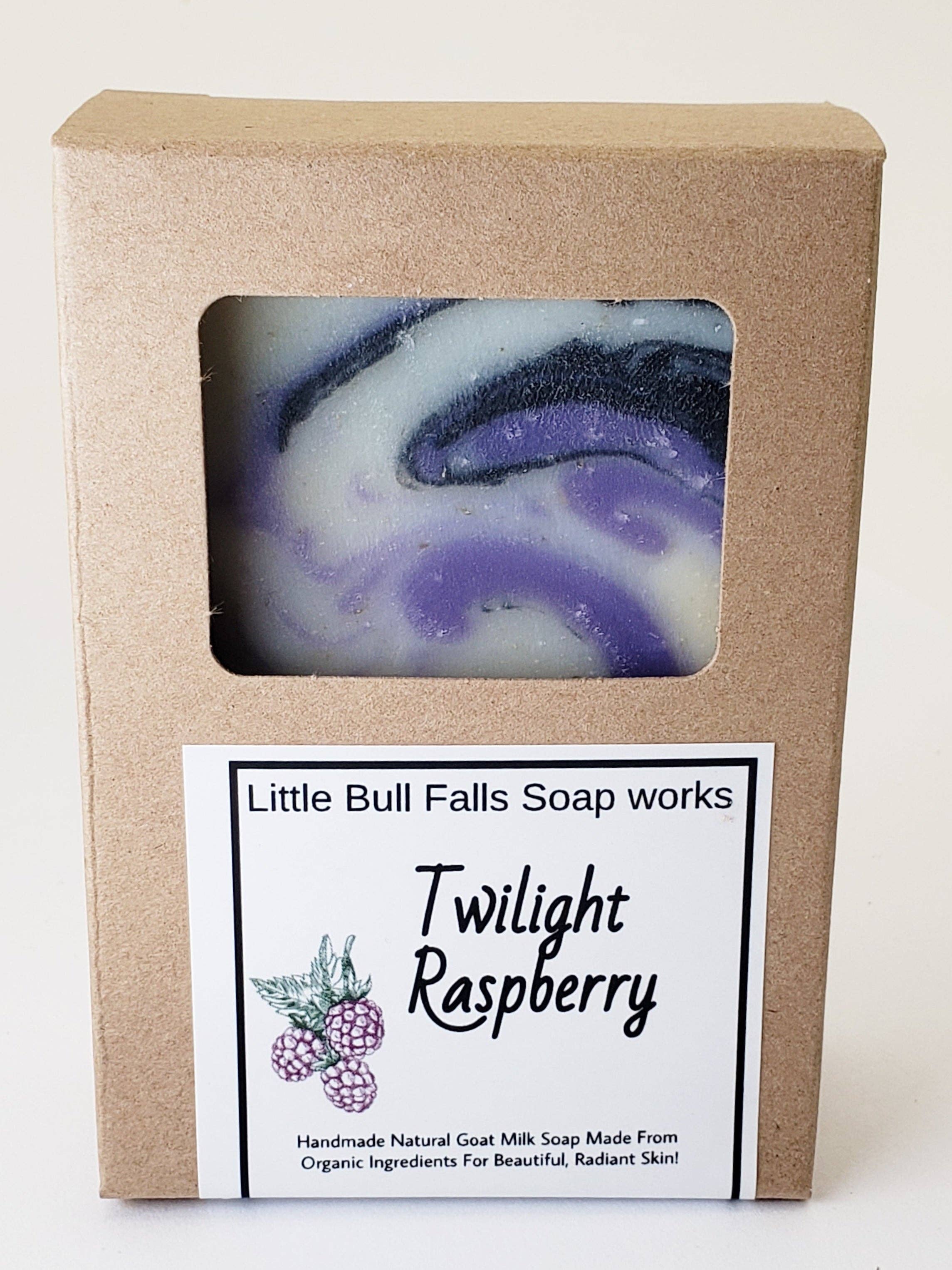 Little Bull Falls Soap Works – wholesale Tvål – Twilight hallon get mjölk tvål1