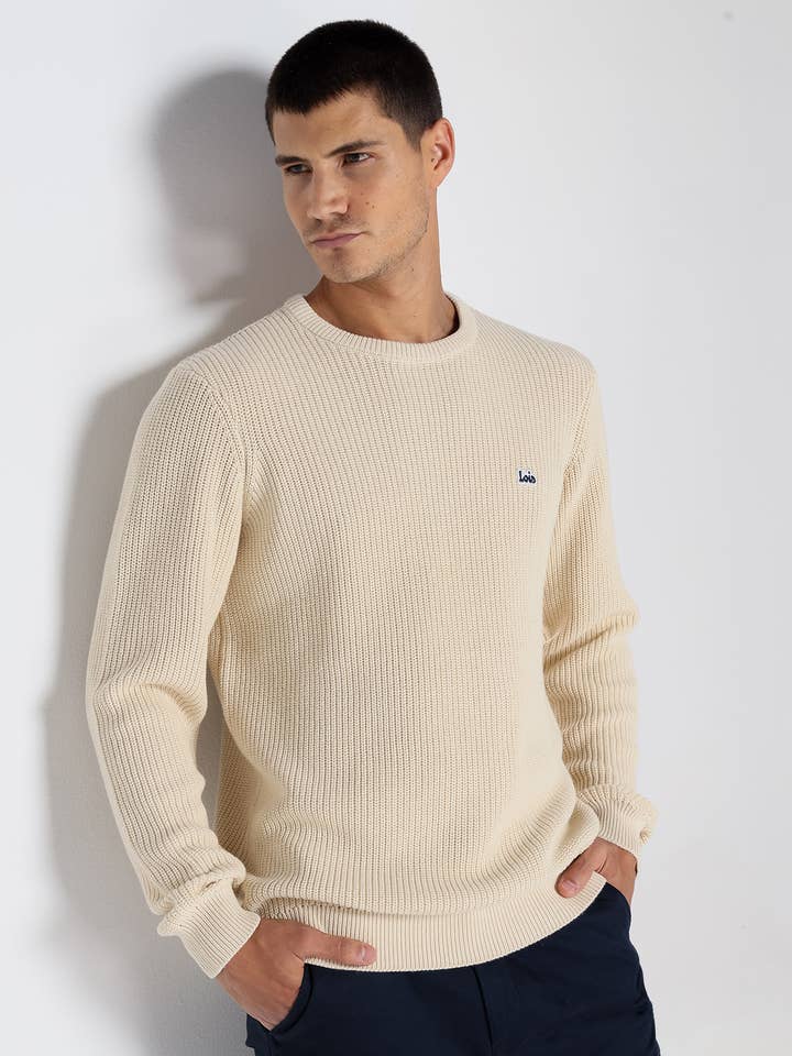 LOIS JEANS - Stickad tröja med rund hals för wholesale av PAUSANT SHOP ONLINE