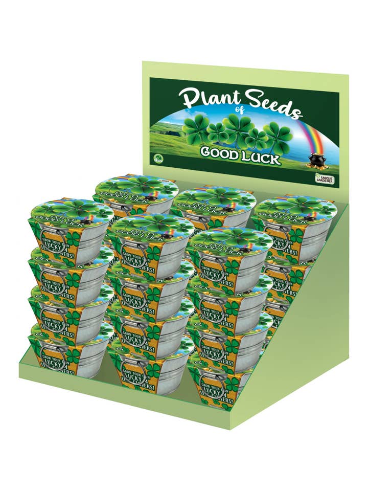 Pot O' Good Luck - Présentoir de comptoir 24 pièces pour la vente par Silver Circle Products