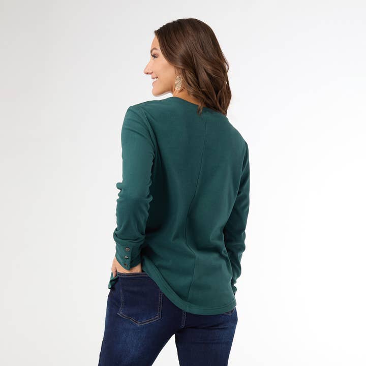 COCO + CARMEN - Wholesale Shirt - Women's - Alexis Super Soft Top with Snap Cuff3