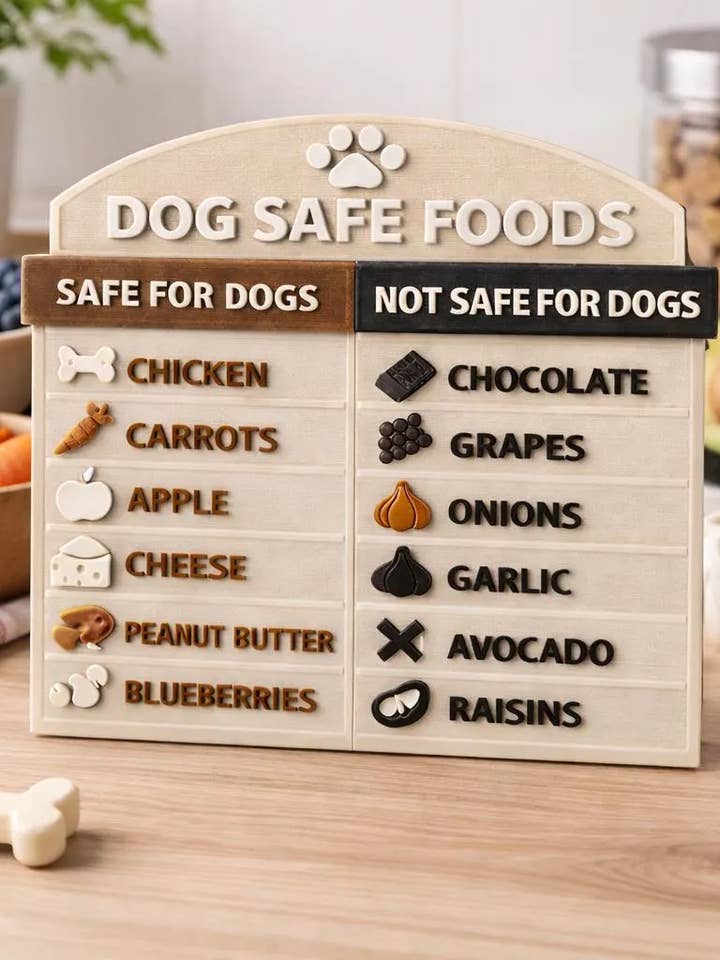 Buenas y Malas Comidas y Golosinas para Perros | Magnético | Refrigerar para venta al por mayor de Ragnarok AE