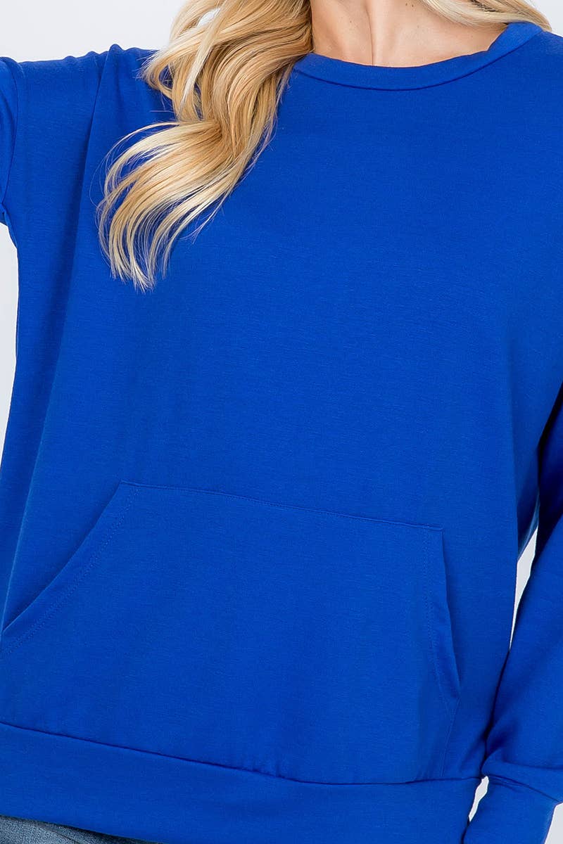 You & Me – wholesale Sweatshirt - Dam – PPT2063-LÅNGÄRMAD FRANSK FROTTÉ TOPP MED KÄNGURUFICKA27