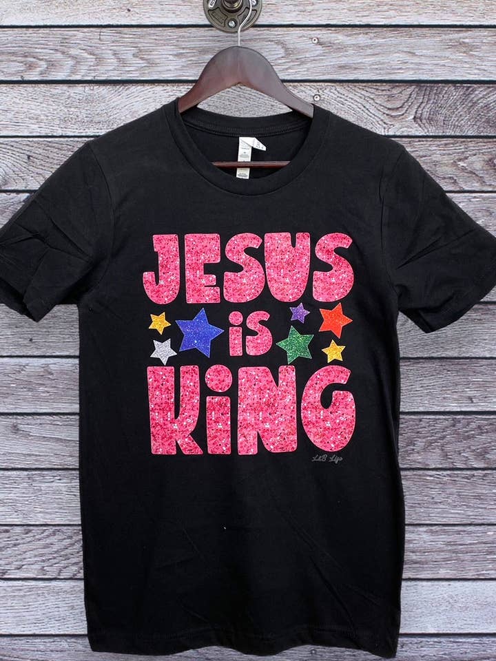 BC DTF JESUS IS KING Graphic Tshirt for wholesale by L&B Life