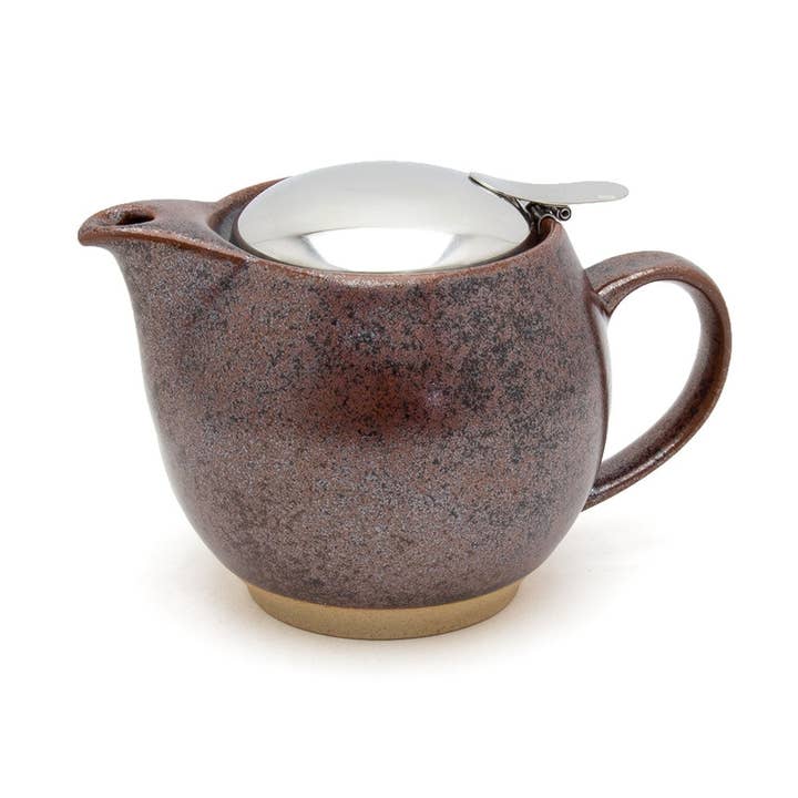 Zero Japan Round Ceramic Teapot 15oz Iron Brown for wholesale by ZERO JAPAN USA