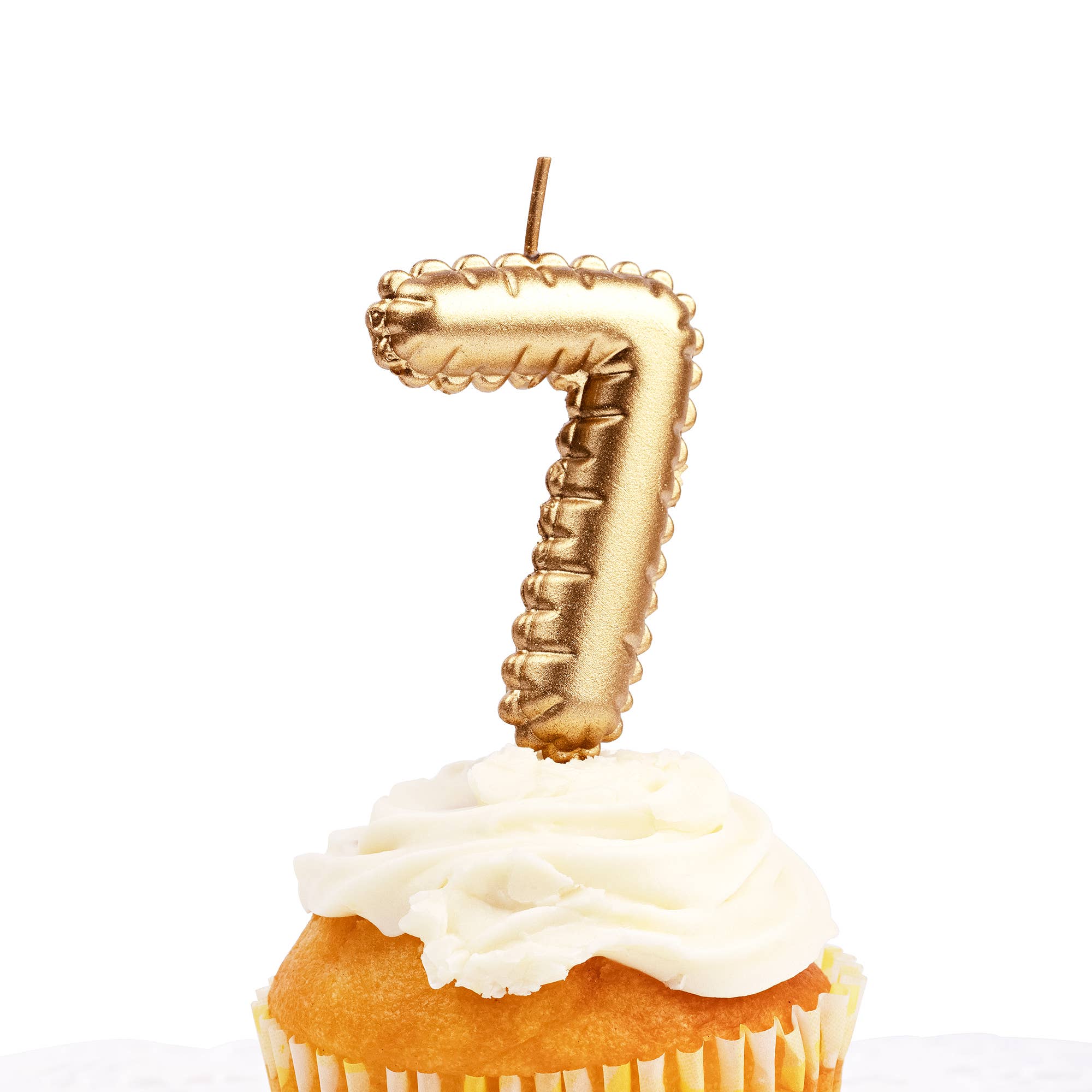 Designhouse95 – Engroshandel Kagelys – Designhouse95 guld tallys formet som folieballon - 1 og 7