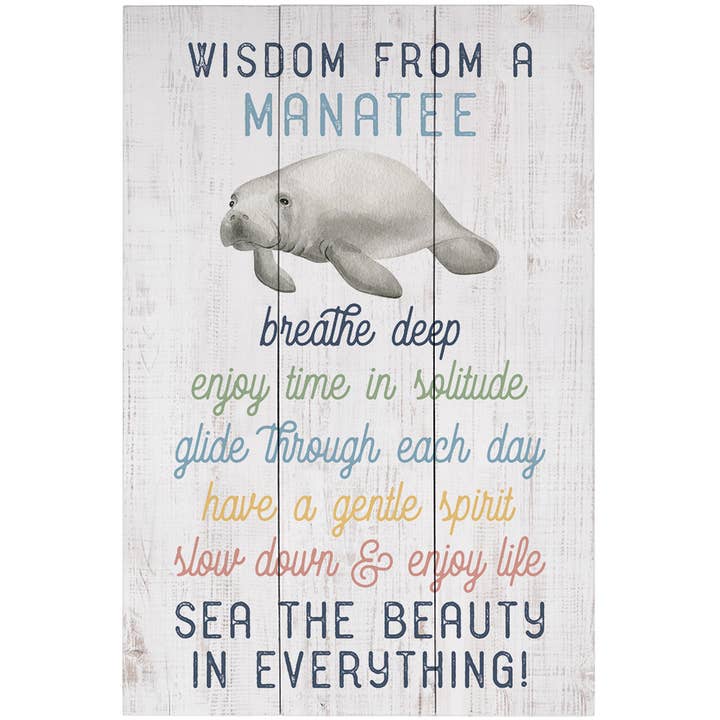 Wisdom From Manatee - Rustic Pallets for wholesale by Sincere Surroundings
